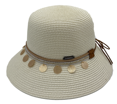 Strohhut - Cloche Style Glitzer - Hut -